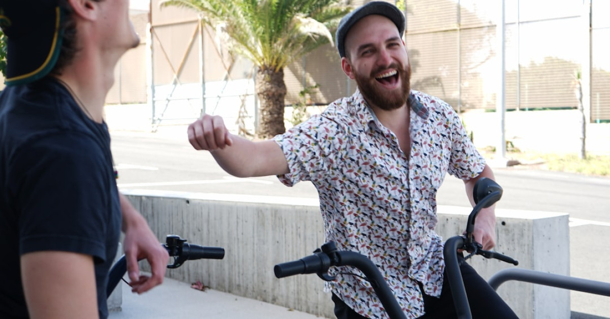 Best friend hugging and smiling together outdoors