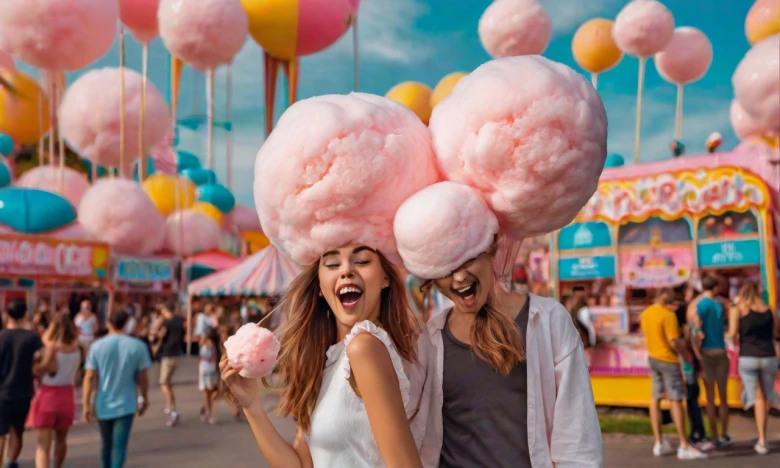 3. Funny Fair Captions for Instagram for Cotton Candy Indulgence 100+ Funny Fair Captions for Instagram to Make Your Followers LOL