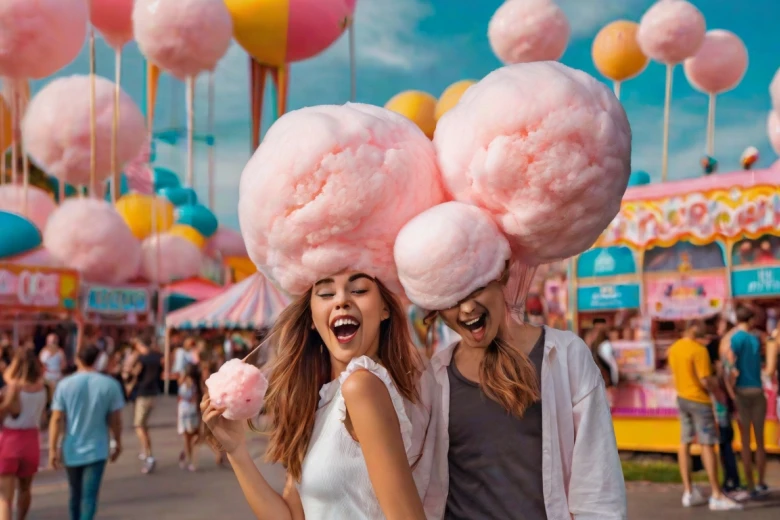 3. Funny Fair Captions for Instagram for Cotton Candy Indulgence 100+ Funny Fair Captions for Instagram to Make Your Followers LOL