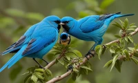 Guide to spectacular blue birds in their natural habitat.