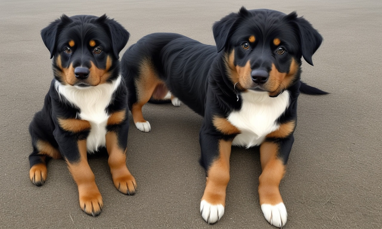 4. Borderweiler (Border Collie x Rottweiler Mix) 14 Rottweiler Mixes (With Pictures) That'll Melt Your Heart