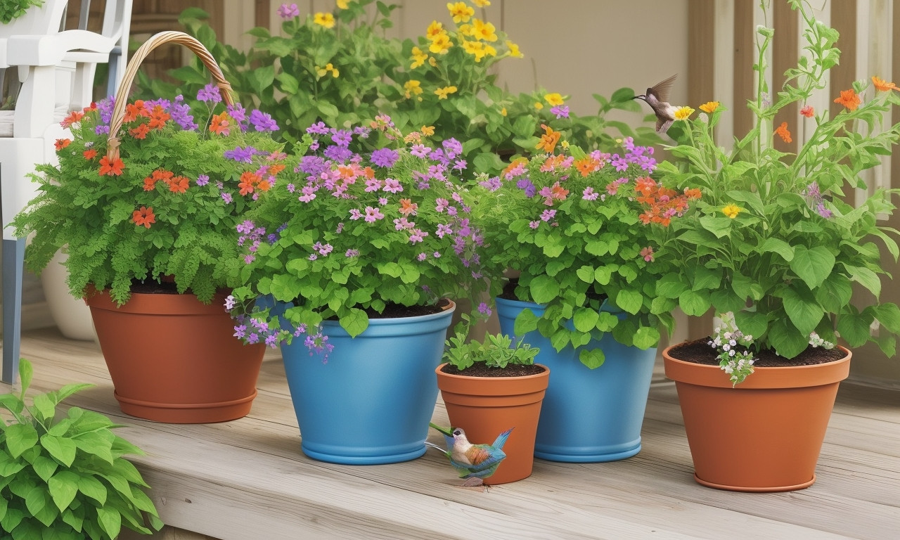 4. Gather Materials for Baskets Grow Potted Flowers and Plants That Attract Hummingbirds Instantly