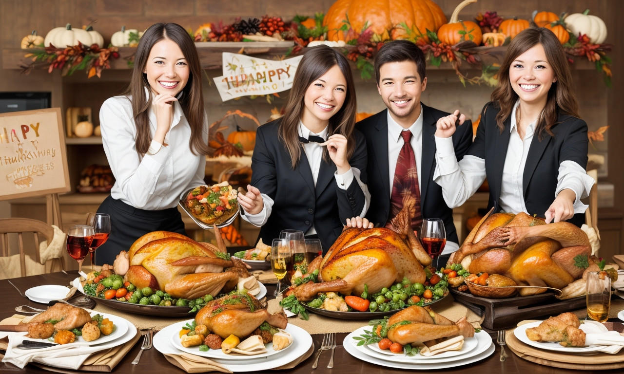 4. Happy Thanksgiving to Coworkers for their Positive Attitude