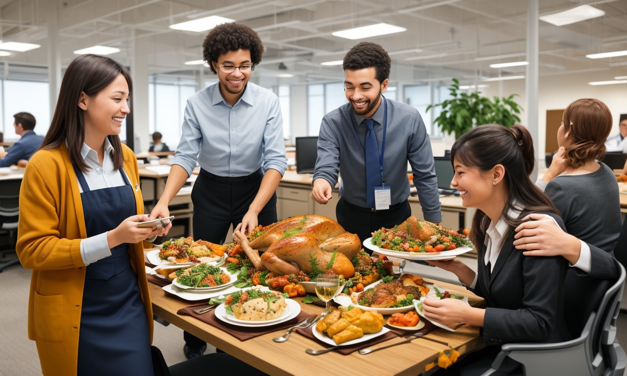 5. Happy Thanksgiving to Coworkers for Workplace Collaborations