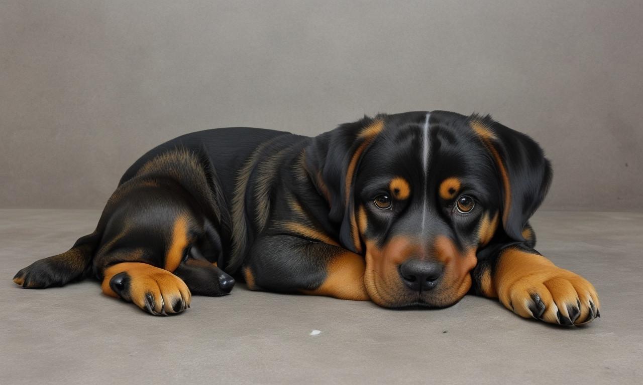 5. Rotthound (Basset Hound x Rottweiler Mix) 14 Rottweiler Mixes (With Pictures) That'll Melt Your Heart