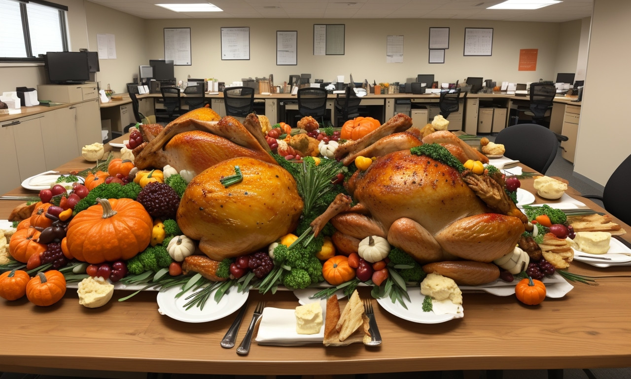 6. Happy Thanksgiving to Coworkers for their Creativity