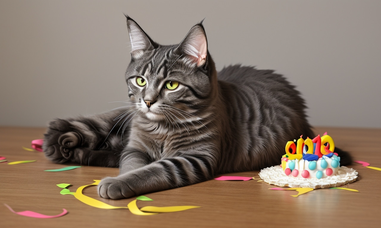 9. Cat Birthday Wishes for a Cat's Fourth Birthday
