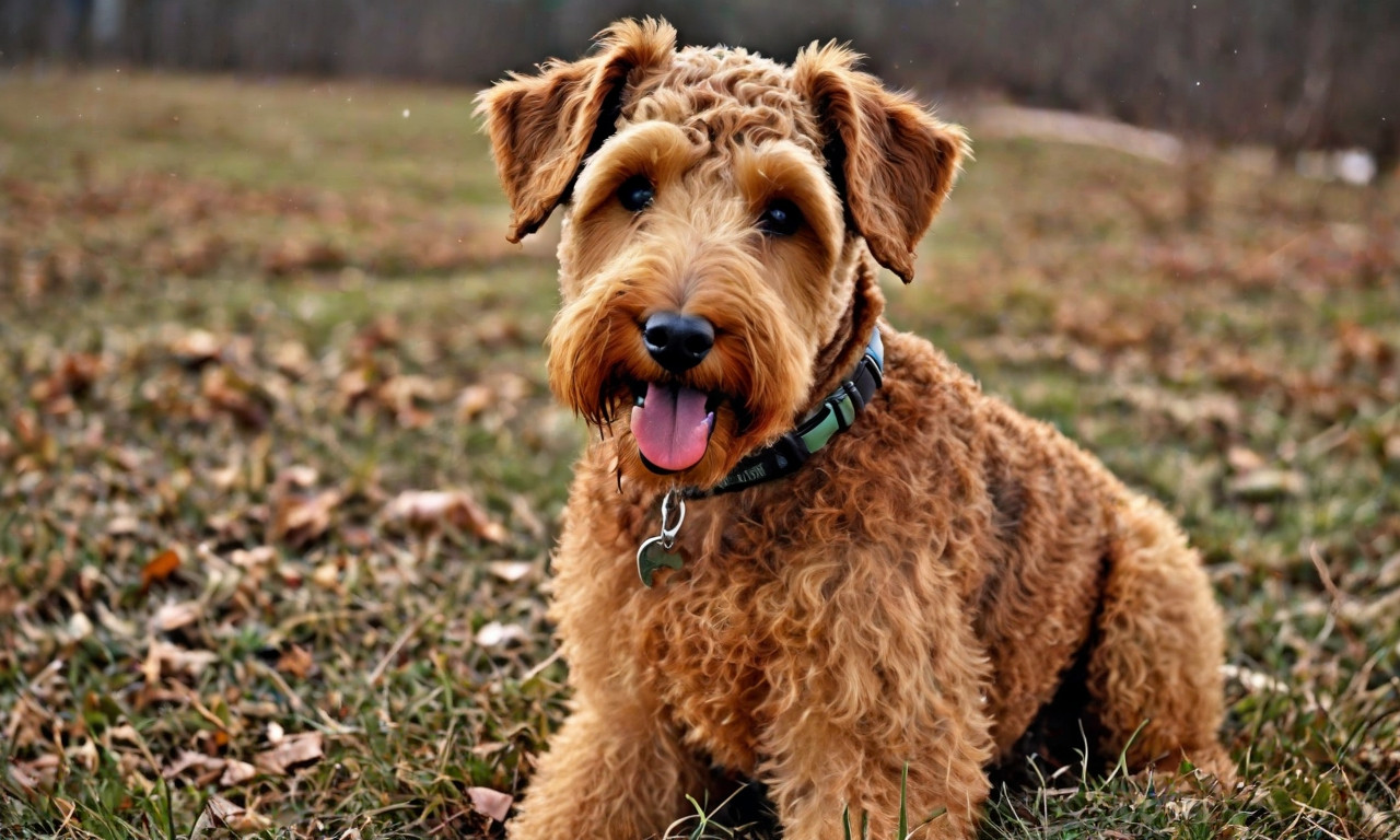 Airedale and fashion poodle mix