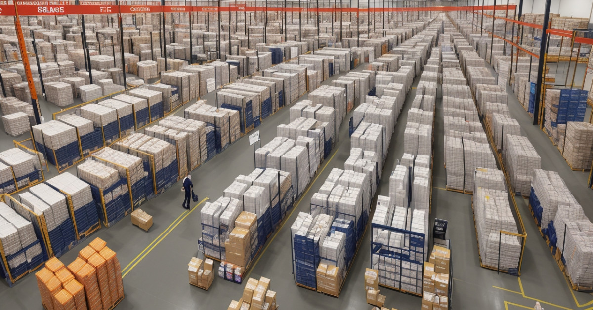 Warehouse finance concept illustration.