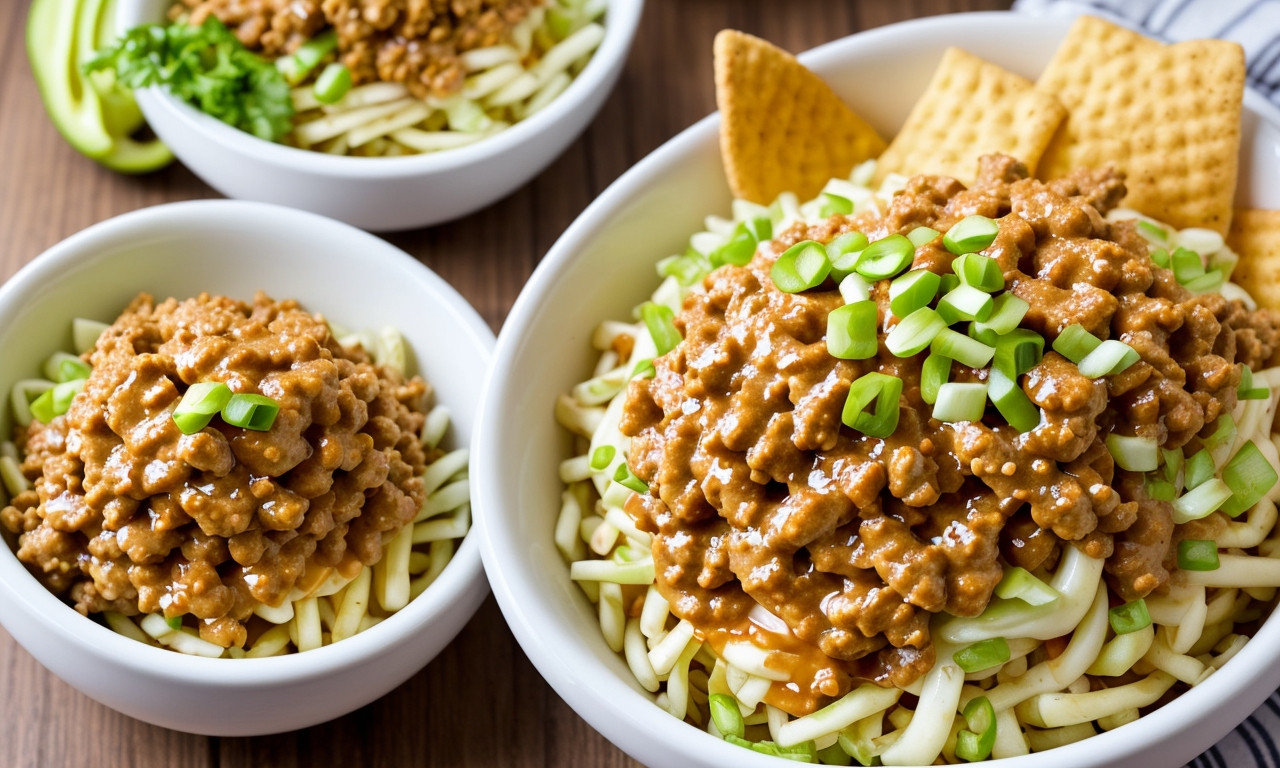 Big Mac salad in a bowl with fresh ingredients.