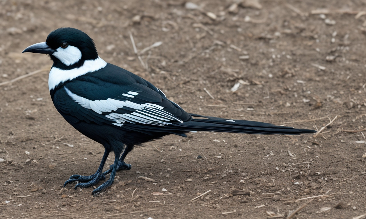 Black-Billed Magpie 20 Black and White Birds You Might See in Your Backyard