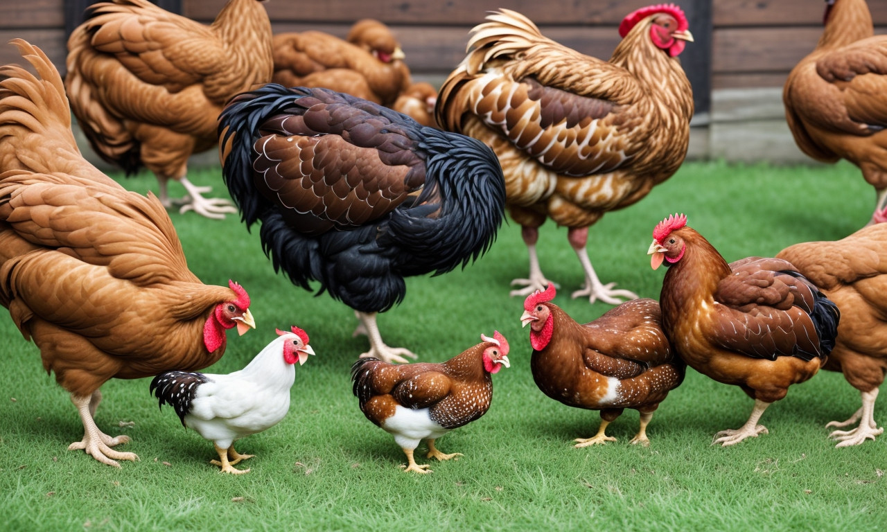 Chickens pecking at cookies to explore poultry diet options.
