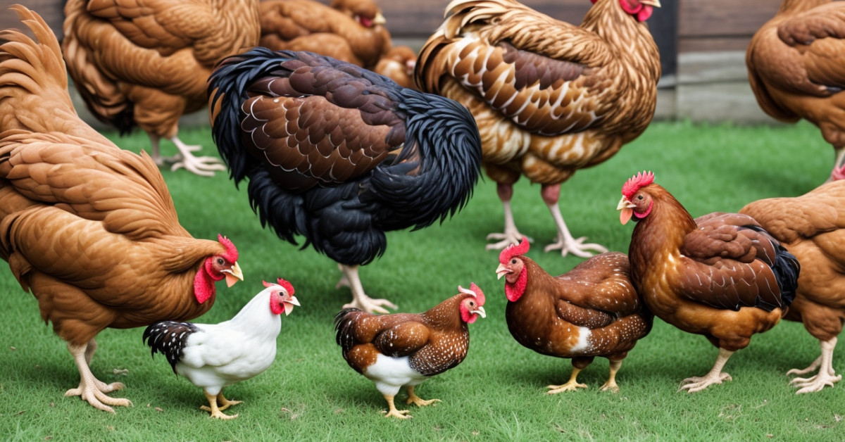 Chickens pecking at cookies to explore poultry diet options.