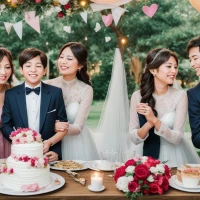 Happy Anniversary Son & Daughter-in-Law with heart-shaped balloons Happy Anniversary Son & Daughter-in-Law with heart-shaped balloons