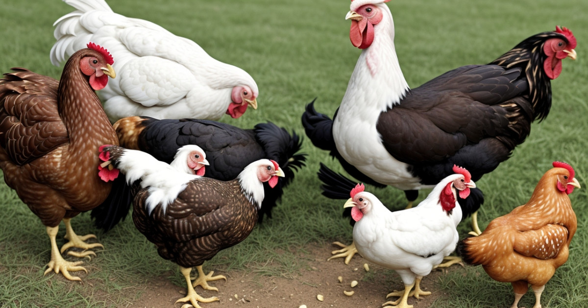 Chickens pecking at raisins to discuss their suitability as snacks.
