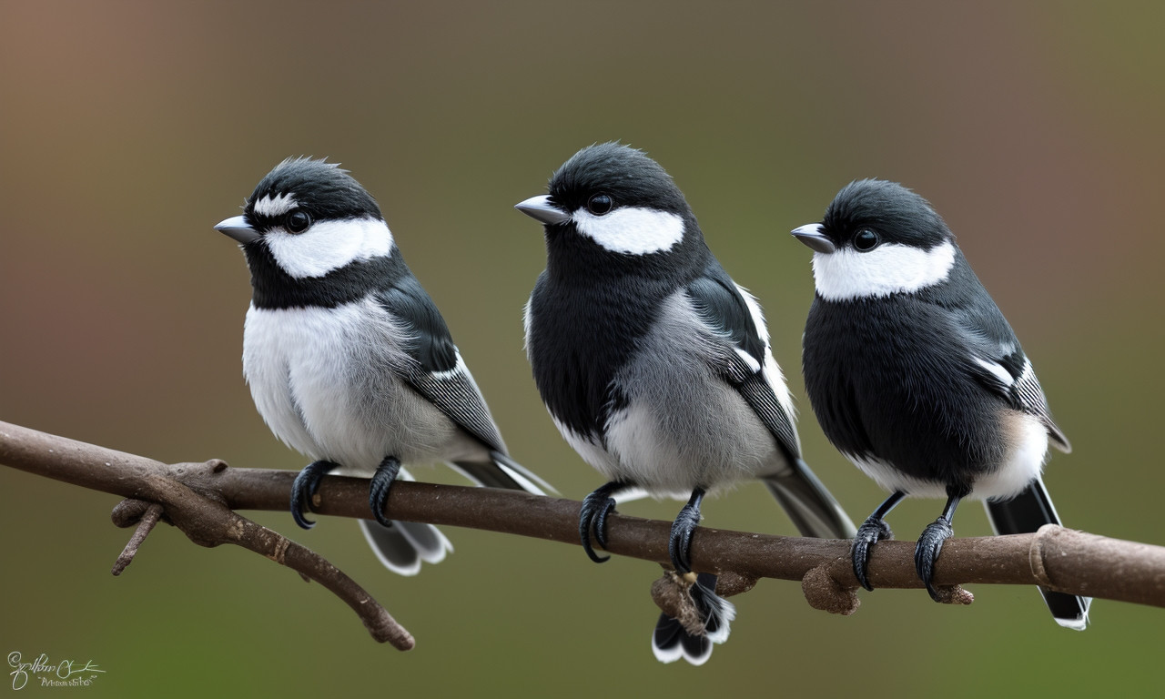 Coal Tit Black and White Birds in the UK (Identification Guide): Spot and Identify Easily