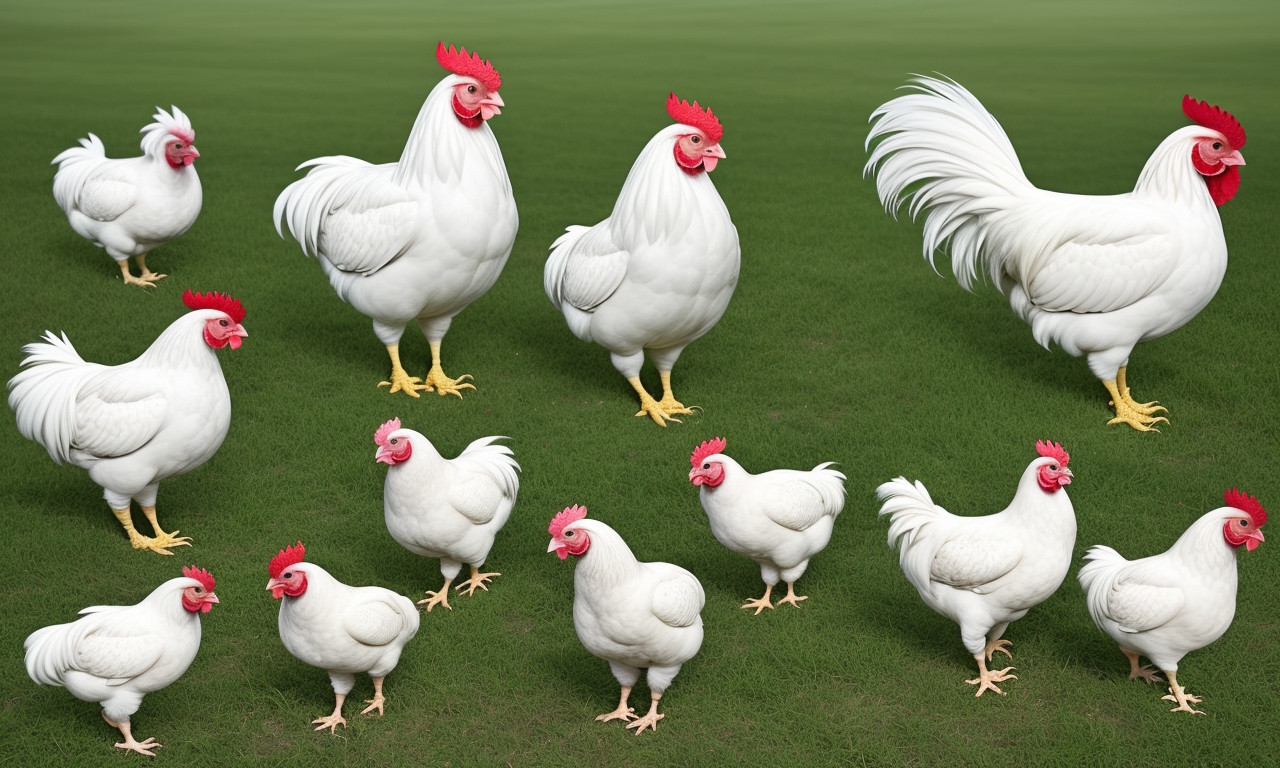 Polish chickens with distinctive plumage in detailed close-up