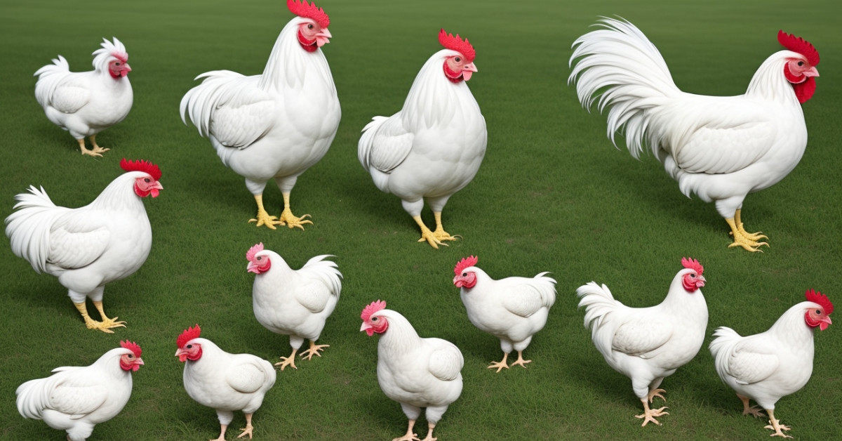 Polish chickens with distinctive plumage in detailed close-up