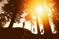 Twilight hiking adventure with silhouette tips