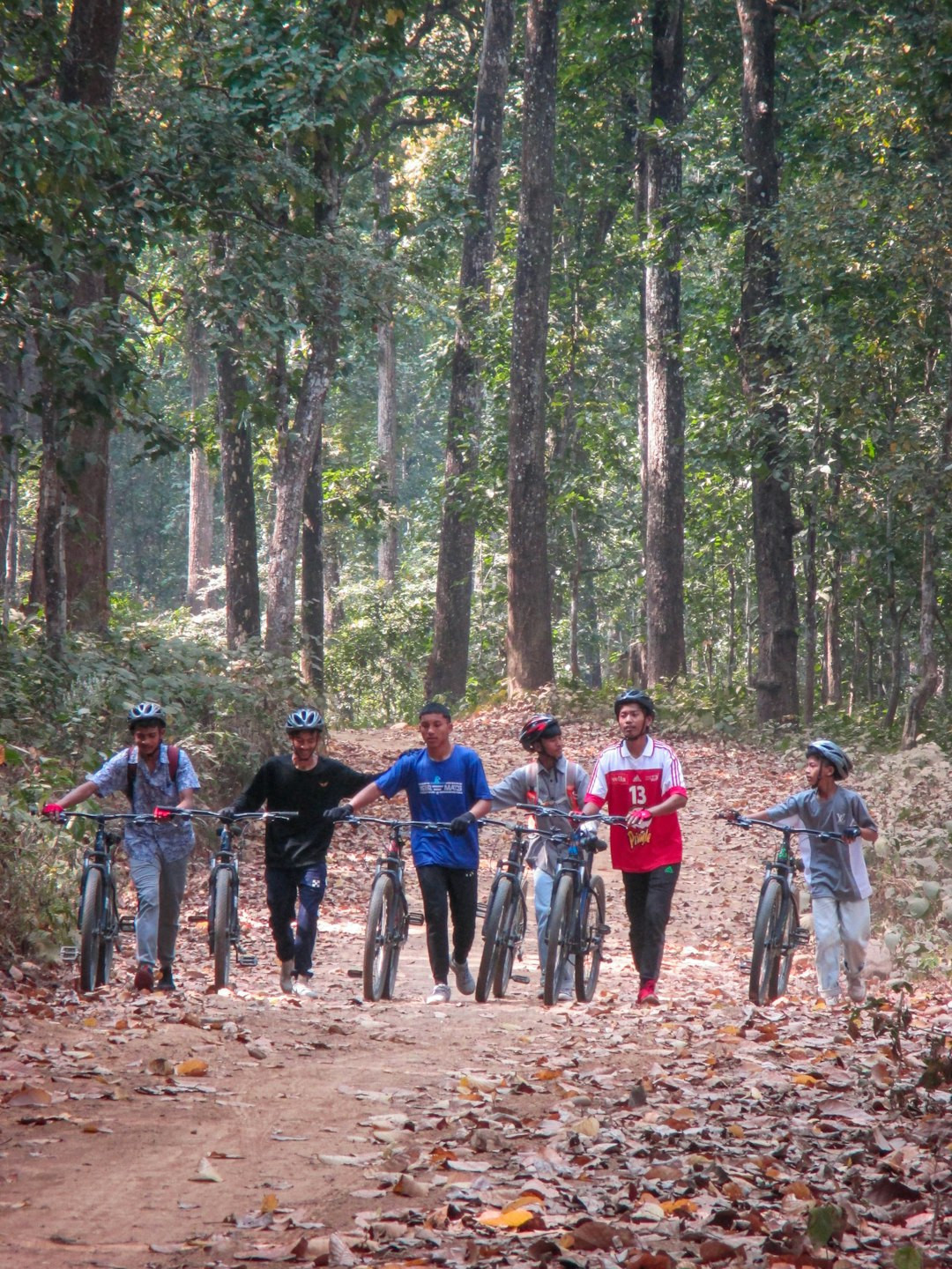 Cyclist enjoying health benefits of biking in nature.