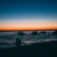 Person enjoying helmet diving underwater in Boracay. Person enjoying helmet diving underwater in Boracay.