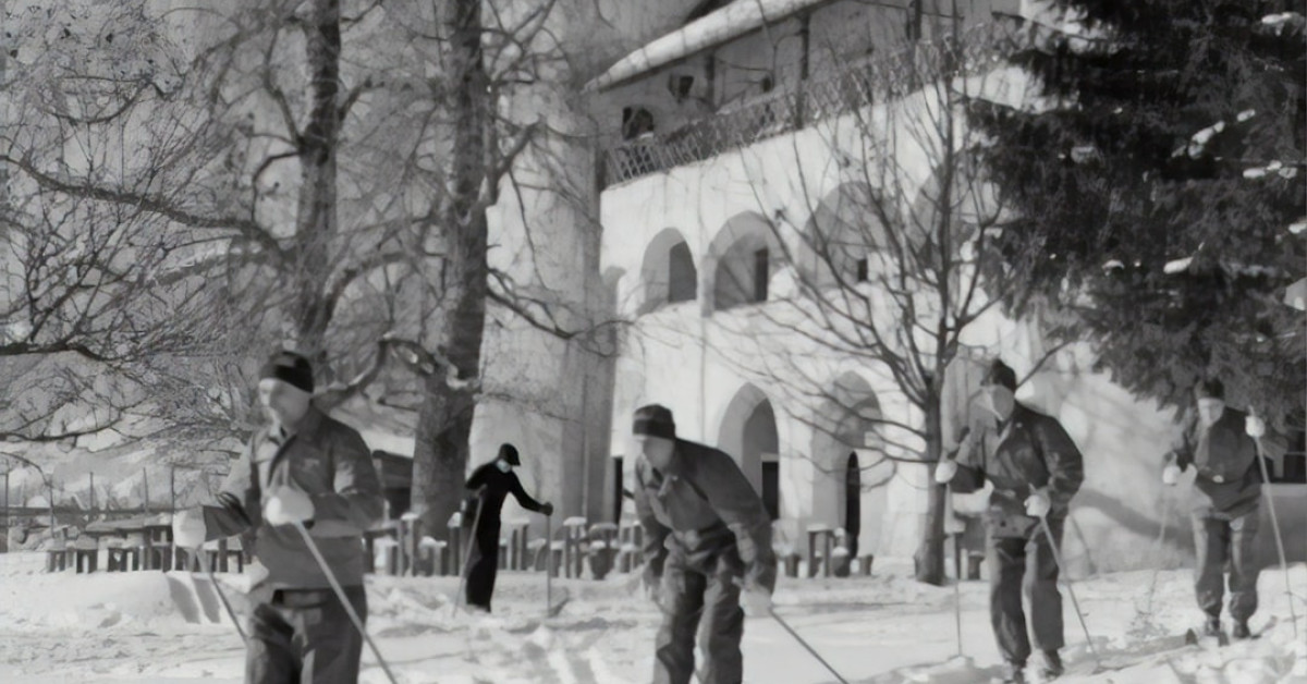 Scuba diver exploring ancient underwater historical site.