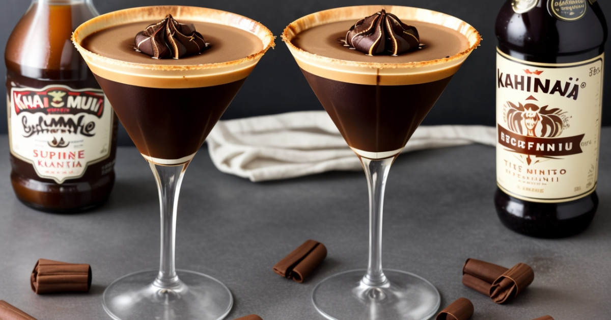 Veggie-infused Kahlua espresso martini in elegant glass.