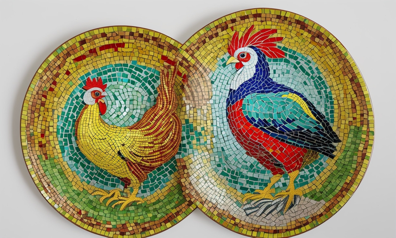 Mosaic Chicken Dish Presentation