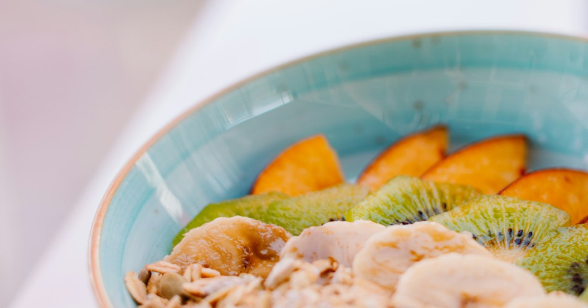 Colorful fruit bowl assortment for healthy breakfast ideas