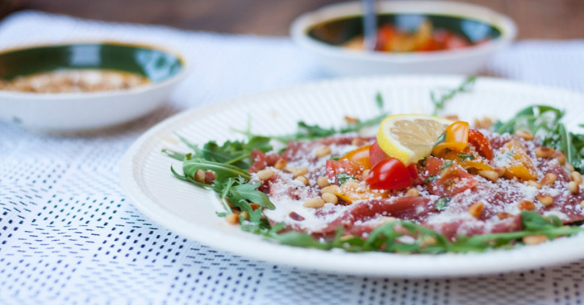 Lemon Capellini Pasta on White Plate - Fresh and Zesty