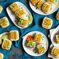 Veggie Sliders on King's Hawaiian Rolls Veggie Sliders on King's Hawaiian Rolls