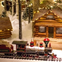Homemade sticky gingerbread on plate with aromatic spices. Homemade sticky gingerbread on plate with aromatic spices.