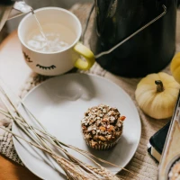 Freshly baked poppy seed muffins on a cooling rack. Freshly baked poppy seed muffins on a cooling rack.