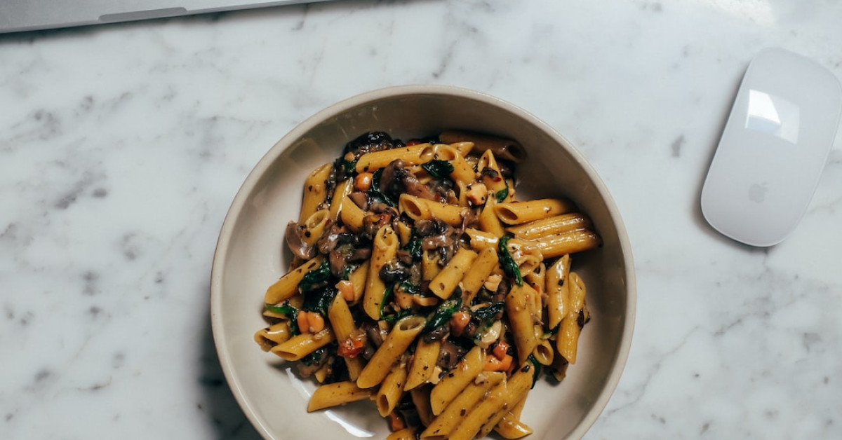 Vegetarian chickpea miso meatballs on a plate.