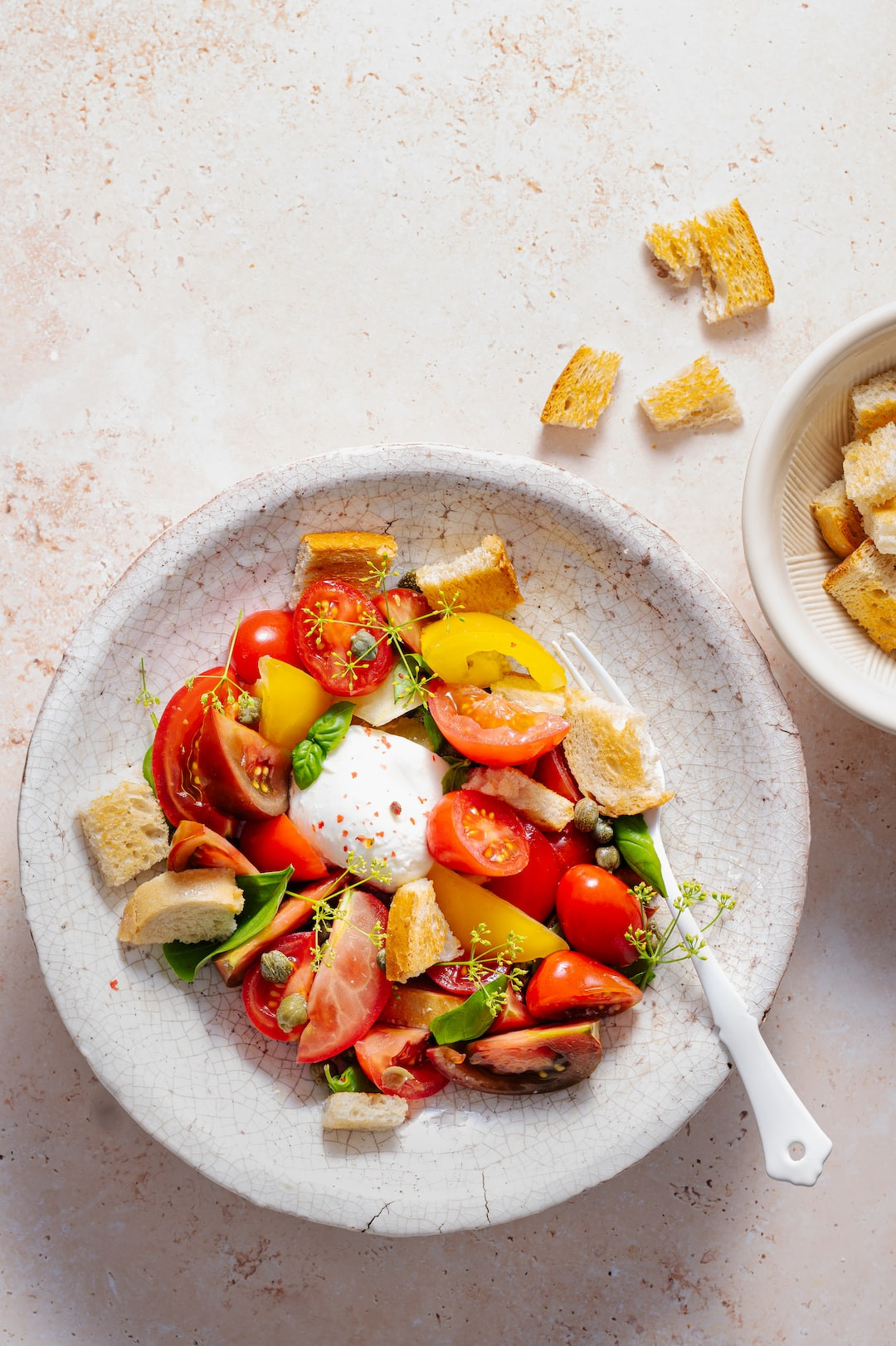 Tasty Taco Salad Bowl with Fresh Ingredients on Table.