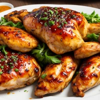 Grilled California tan chicken on sizzling plate. Grilled California tan chicken on sizzling plate.