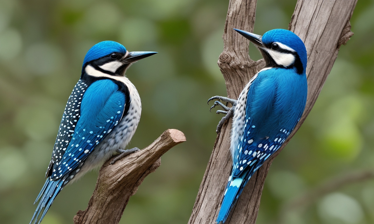 The Strange Thing About The Blue Color on Woodpeckers