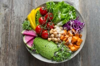 Colorful Ultimate Taco Salad Bowl with Fresh Ingredients