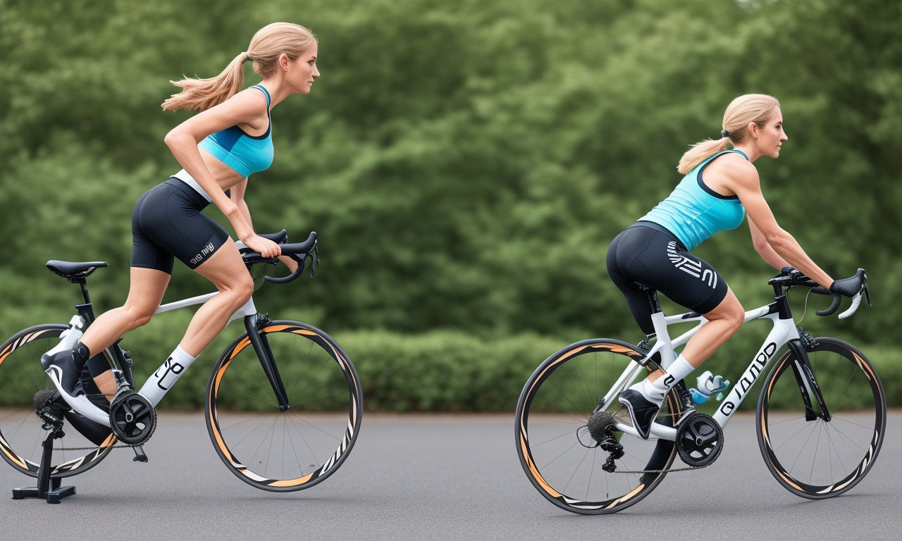 Cyclist showcasing toned legs and glutes for fitness inspiration.