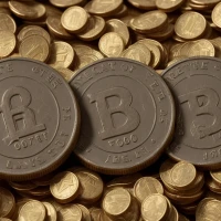 Vault with 700,000 pennies symbolizing amassed wealth. Vault with 700,000 pennies symbolizing amassed wealth.