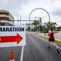 Runner using pedal training for enhanced running performance. Runner using pedal training for enhanced running performance.