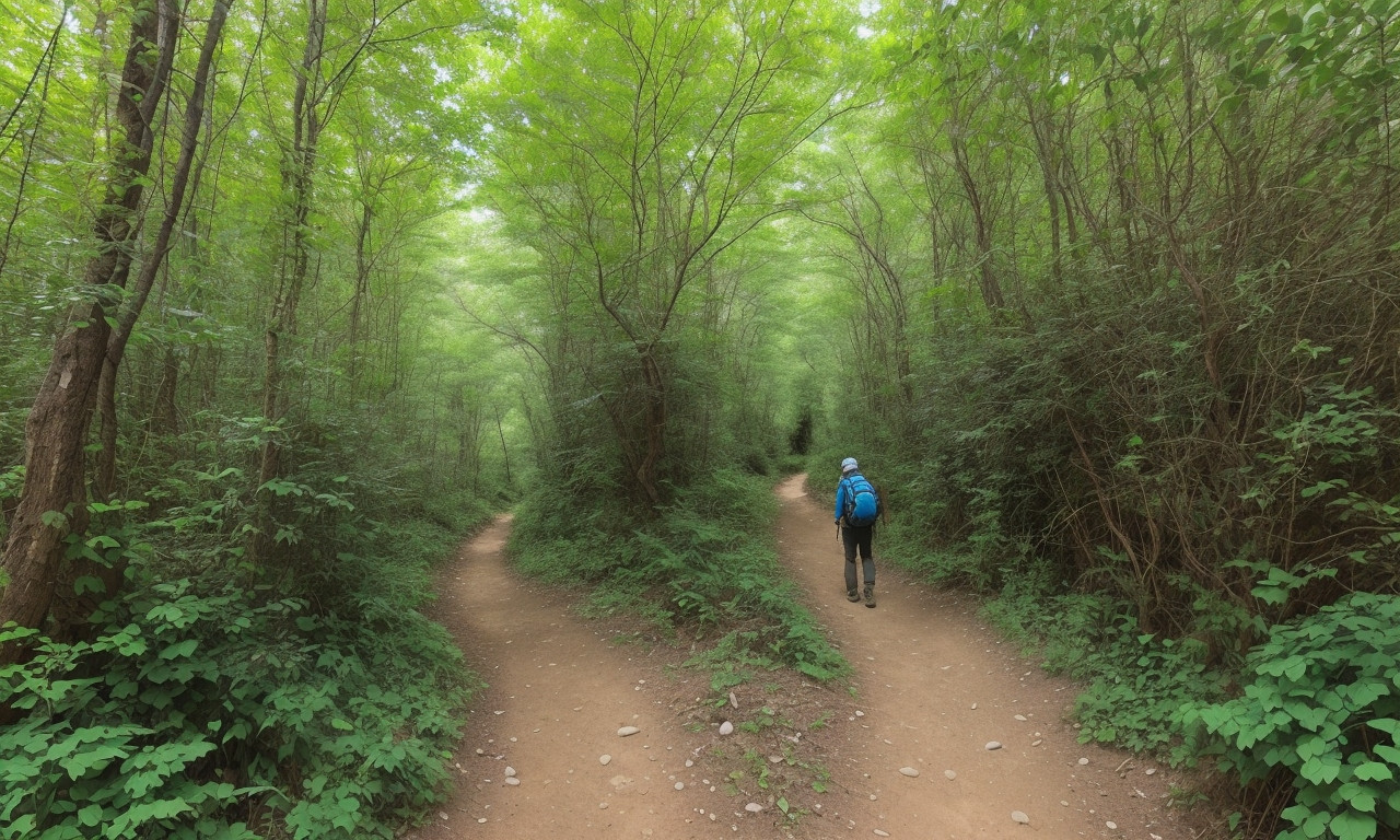 Puzzle-themed hiking trails through scenic landscapes.