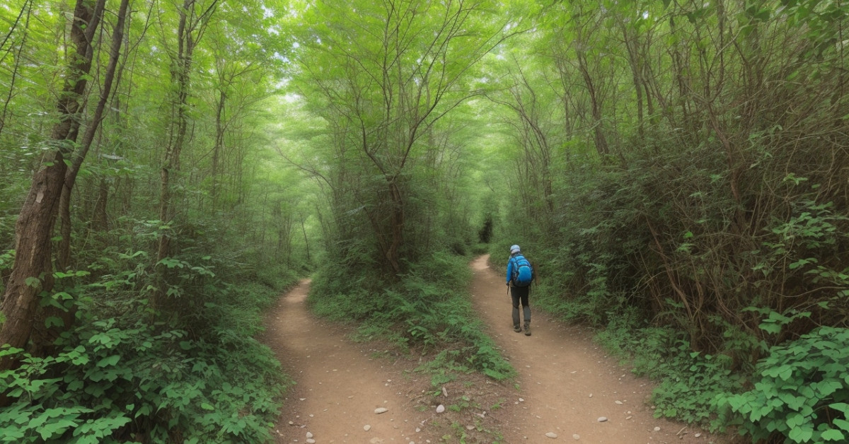 Puzzle-themed hiking trails through scenic landscapes.