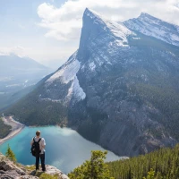 Sturdy Walmart hiking boots on a rocky trail Sturdy Walmart hiking boots on a rocky trail