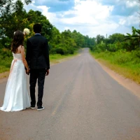 Modern groom in black and green wedding suit Modern groom in black and green wedding suit