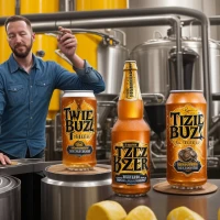 Twisted Tea cans exhibit, highlighting alcoholic content Twisted Tea cans exhibit, highlighting alcoholic content