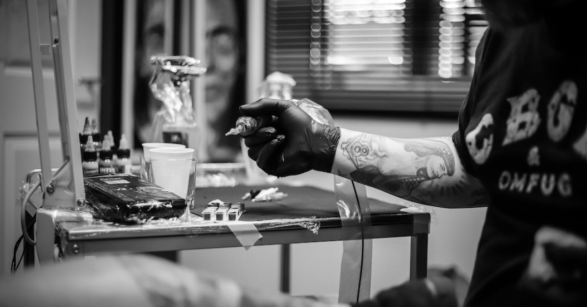 Maynard James Keenan offstage lifestyle portrait.