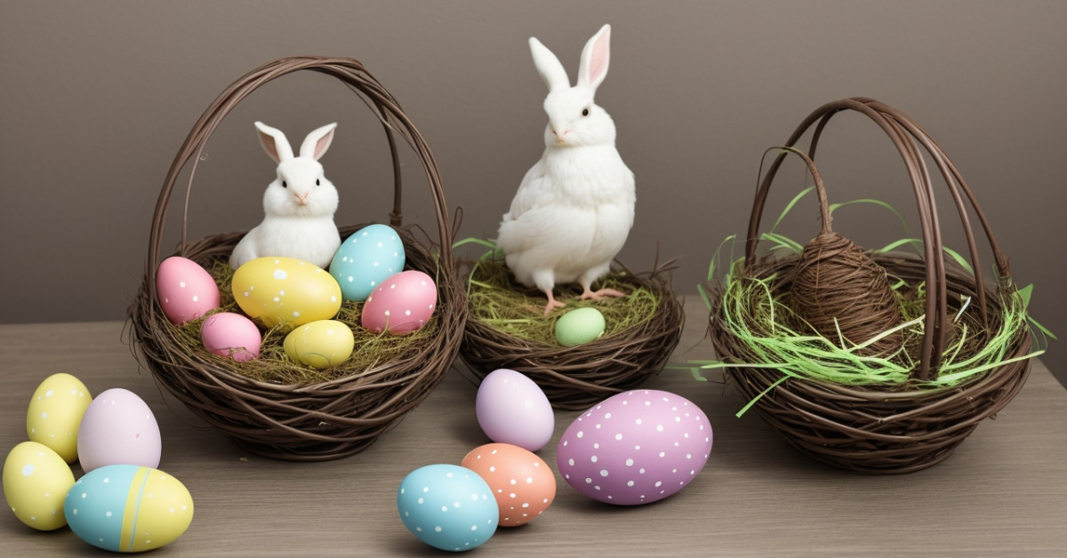 Easter Egger chickens laying colorful eggs in a coop.
