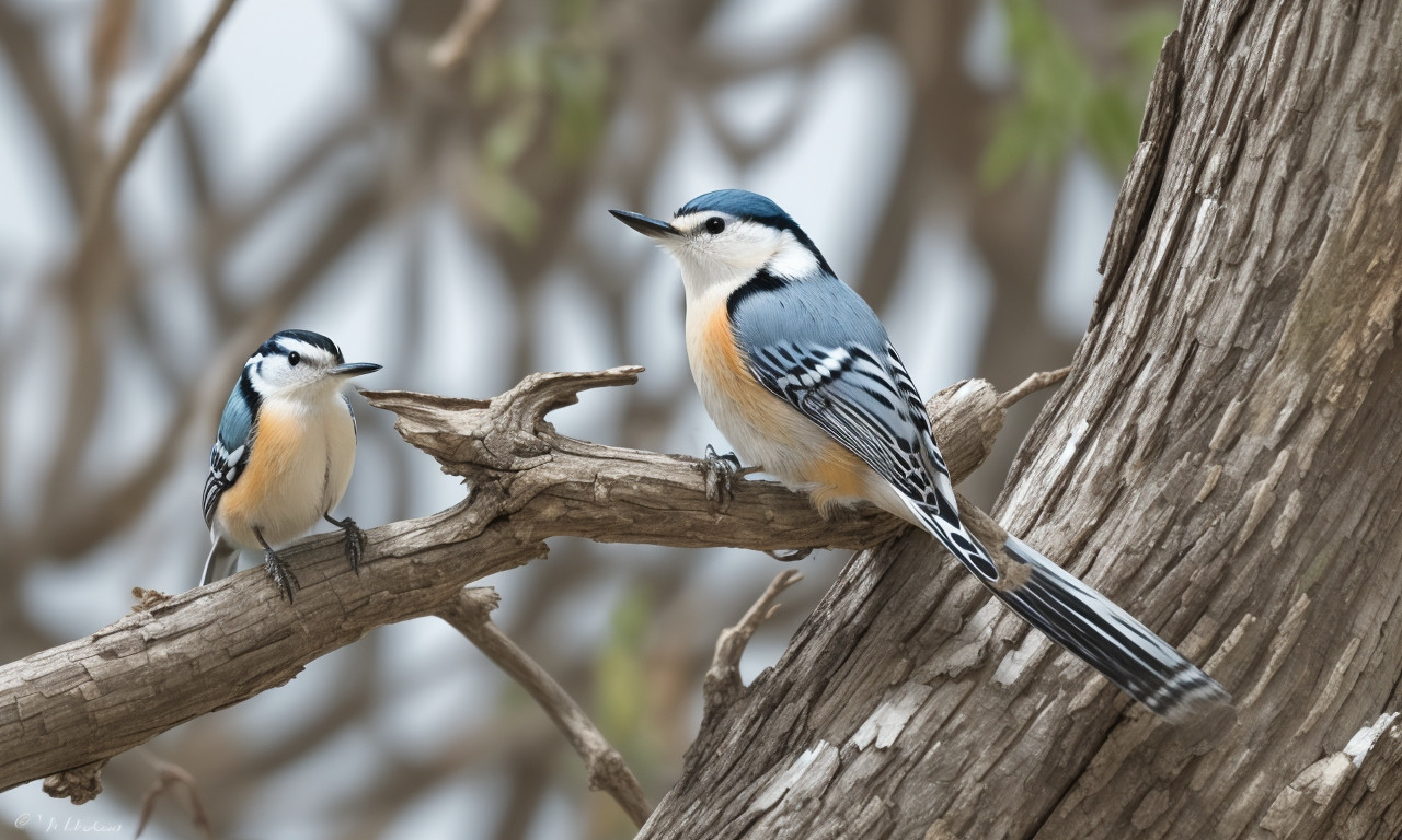 White-Breasted Nuthatch 20 Black and White Birds You Might See in Your Backyard
